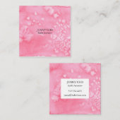 Minimale roze getextureerd visitekaartje vierkant (Voorkant / Achterkant)