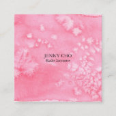 Minimale roze getextureerd visitekaartje vierkant (Voorkant)