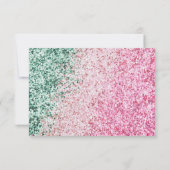 Minimale Roze Glitter Stijl Bedankkaart (Achterkant)