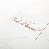 Minimale roze goud wil je mijn getuige zijn folie uitnodiging (Gedraaid)