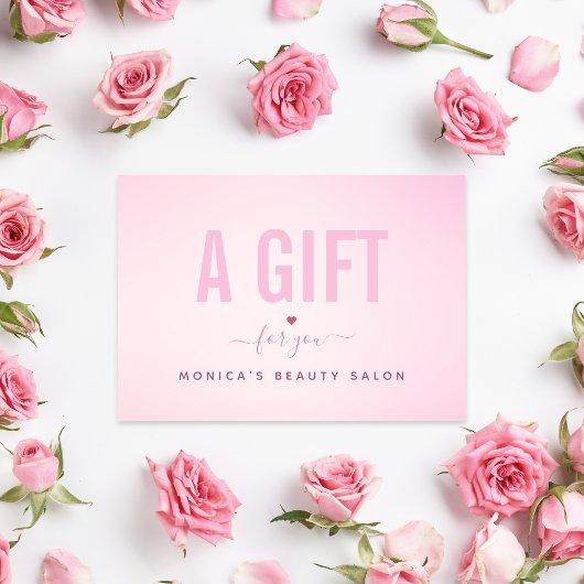 Minimale roze gradiënt Beauty Salon Spa Makeup