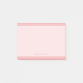 Minimale roze grenst vrouwelijk elegant post-it® notes (Voorkant)