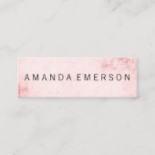 Minimale roze grunge mini visitekaartje (Voorkant)