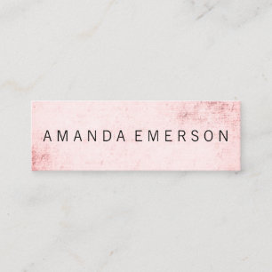 Minimale roze grunge mini visitekaartje