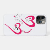 Minimale Roze Hart Liefde Case-Mate iPhone Case (Achterkant (horizontaal))