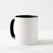 Minimale Roze Hart Patroon Mok (Voorkant links)