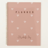 Minimale roze harten  planner (Voorkant)