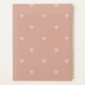 Minimale roze harten  planner (Achterkant)