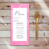 Minimale roze kalligrafie Kunstmatig Abstract huwe Menu