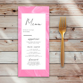 Minimale roze kalligrafie Kunstmatig Abstract huwe Menu