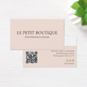 Minimale roze met QR-code Visitekaartje (Bureau)
