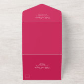 Minimale Roze Moderne Trouw All In One Uitnodiging (Buitenkant)