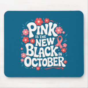 Minimale Roze Oktober Nieuwe Zwarte Ondersteuning Muismat
