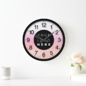 Minimale roze ombre Glitter Logo van bedrijf Grote Klok (Huis)