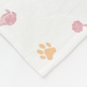 Minimale Roze Pastel Poodsilhouette Dekbed Fleece Deken (Hoek)