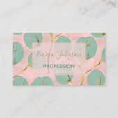 Minimale roze patroon in de vorm Cute Gold & Mint  Visitekaartje (Voorkant)