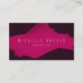 Minimale roze penseelwas Creative Type Business Ca Visitekaartje (Voorkant)