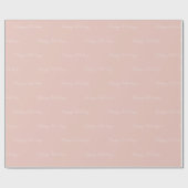 Minimale roze Prettige feestdagen Calligrafie Gift Cadeaupapier (Vlak)