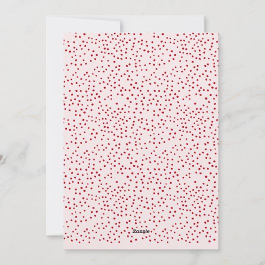 Minimale roze rode kerst met moderne Arch Feestdagenkaart (Achterkant)