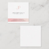 Minimale roze roze design Professional Vierkante Visitekaartje (Voorkant / Achterkant)