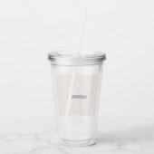 Minimale roze roze gepersonaliseerde naam acryl drinkbeker (Achterkant)