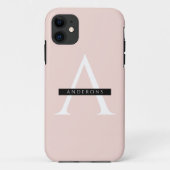 Minimale roze roze gepersonaliseerde naam Case-Mate iPhone case (Achterkant)