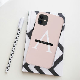 Minimale roze roze gepersonaliseerde naam Case-Mate iPhone case