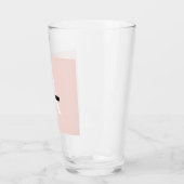 Minimale roze roze gepersonaliseerde naam glas (Links)