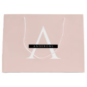 Minimale roze roze gepersonaliseerde naam groot cadeauzakje (Voorkant)