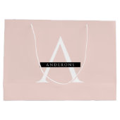 Minimale roze roze gepersonaliseerde naam groot cadeauzakje (Achterkant)