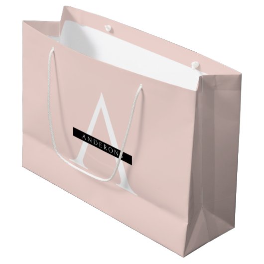 Minimale roze roze gepersonaliseerde naam groot cadeauzakje (Voorkant Gekanteld)