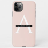 Minimale roze roze gepersonaliseerde naam iPhone hoesje (Achterkant)