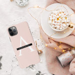 Minimale roze roze gepersonaliseerde naam iPhone 11Pro max hoesje<br><div class="desc">Minimale roze roze gepersonaliseerde naam</div>