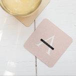 Minimale roze roze gepersonaliseerde naam kartonnen onderzetters<br><div class="desc">Minimale roze roze gepersonaliseerde naam</div>