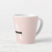 Minimale roze roze gepersonaliseerde naam latte mok (Rechterhoek)
