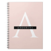 Minimale roze roze gepersonaliseerde naam notitieboek (Voorkant)