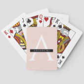 Minimale roze roze gepersonaliseerde naam pokerkaarten (Achterkant)