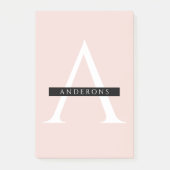 Minimale roze roze gepersonaliseerde naam post-it® notes (Voorkant)