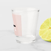 Minimale roze roze gepersonaliseerde naam shot glas (Rechts)