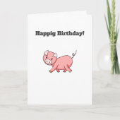 Minimale roze roze gepersonaliseerde verjaardag kaart (Voorkant)