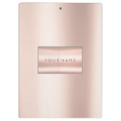 Minimale roze roze goudmetaal Pearly Blush Klembord (Achterkant)