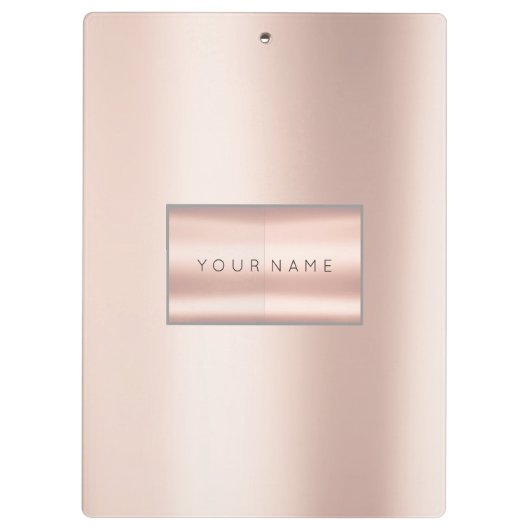 Minimale roze roze goudmetaal Pearly Blush Klembord (Achterkant)