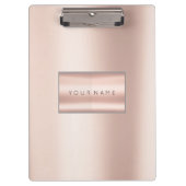 Minimale roze roze goudmetaal Pearly Blush Klembord (Voorkant)