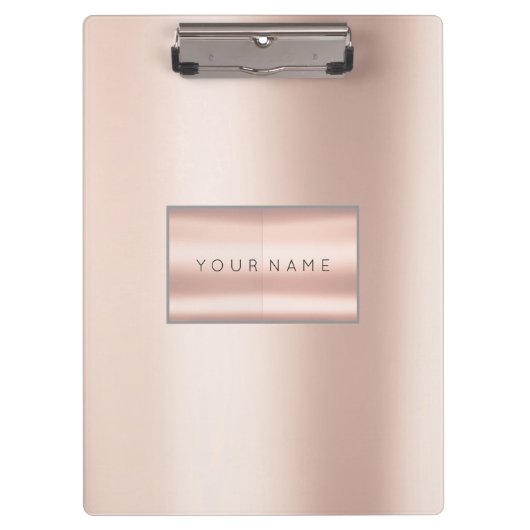 Minimale roze roze goudmetaal Pearly Blush Klembord (Voorkant)