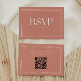 Minimale Roze Roze Krachtige Typografie Huwelijk Q RSVP Kaartje