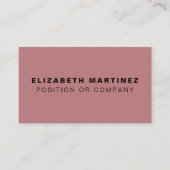 Minimale roze roze, moderne professionele standaar visitekaartje (Voorkant)