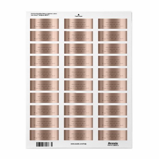 Minimale roze roze zwarte RSVP-bruidbruid Etiket (Full Sheet)