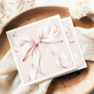 Minimale roze strik papieren servet