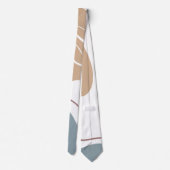 Minimale roze tan en witte Stropdas (Achterkant)