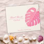 Minimale Roze Tropisch Strand Vakantiehuis Gastenboek